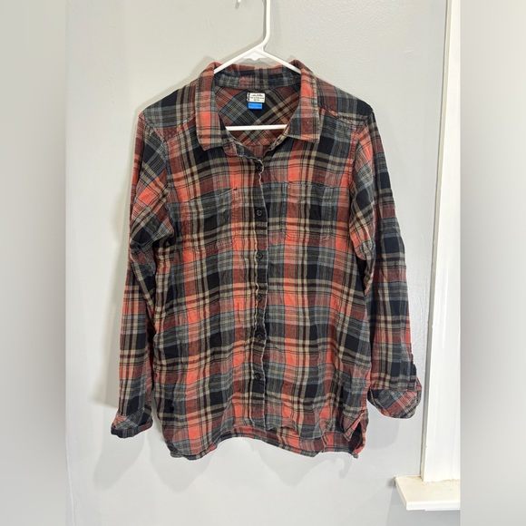 KAVU Men’s M Flannel Shirt Plaid Button Up Outdoor Workwear 100% cotton - Picture 1 of 9